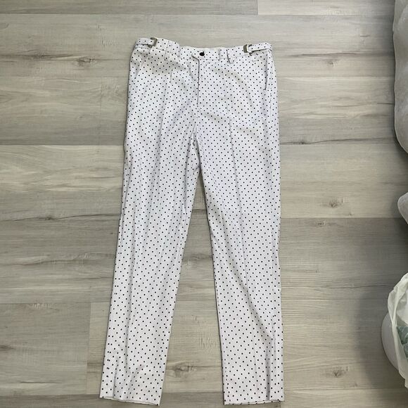 Custom Made Womens Polka Dot Suit Blazer Pants Lined Adjustable Waist  Sz L - XL - Picture 14 of 16